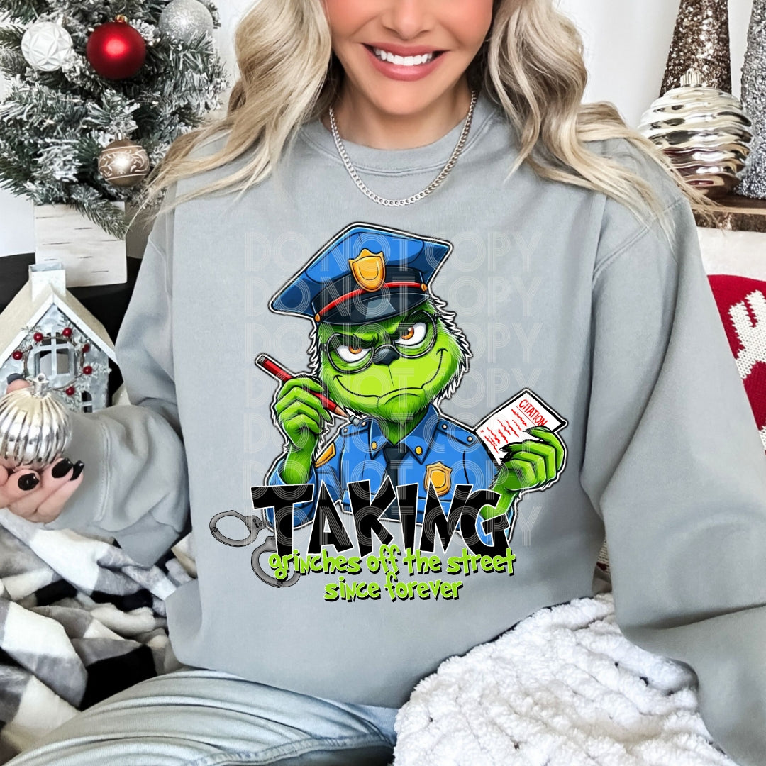 Cop Grinch DTF Transfer