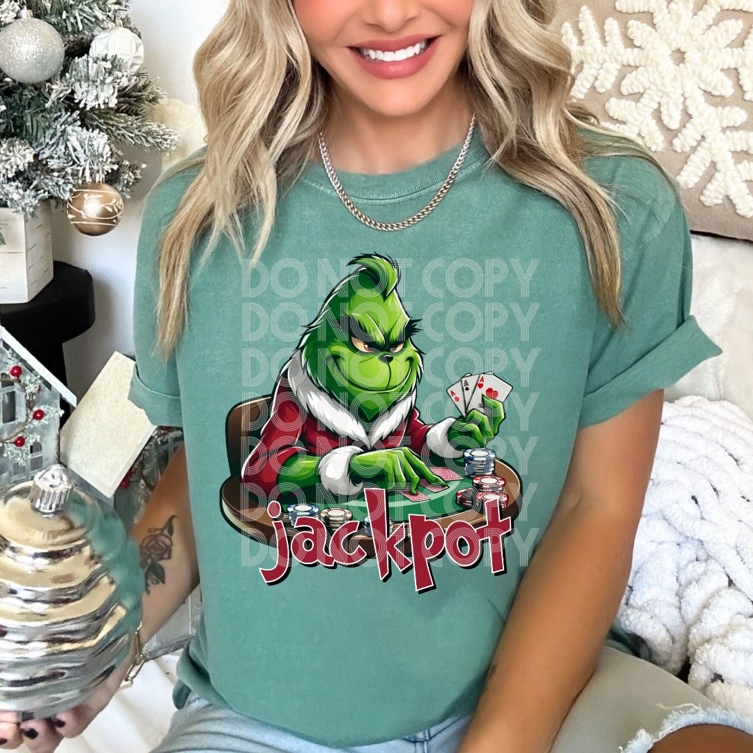 Jackpot Grinch DTF Transfer