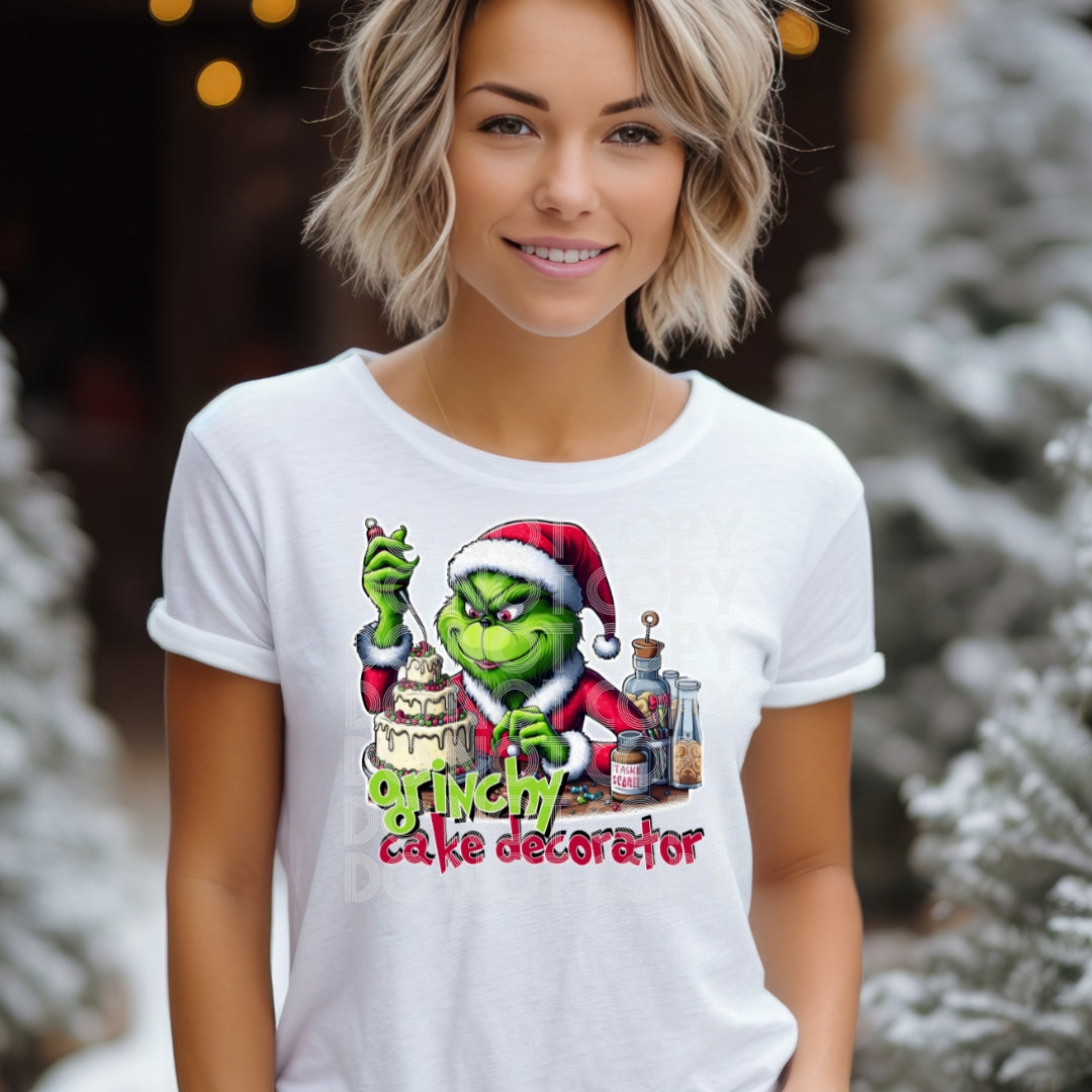 Cake Grinch DTF Transfer