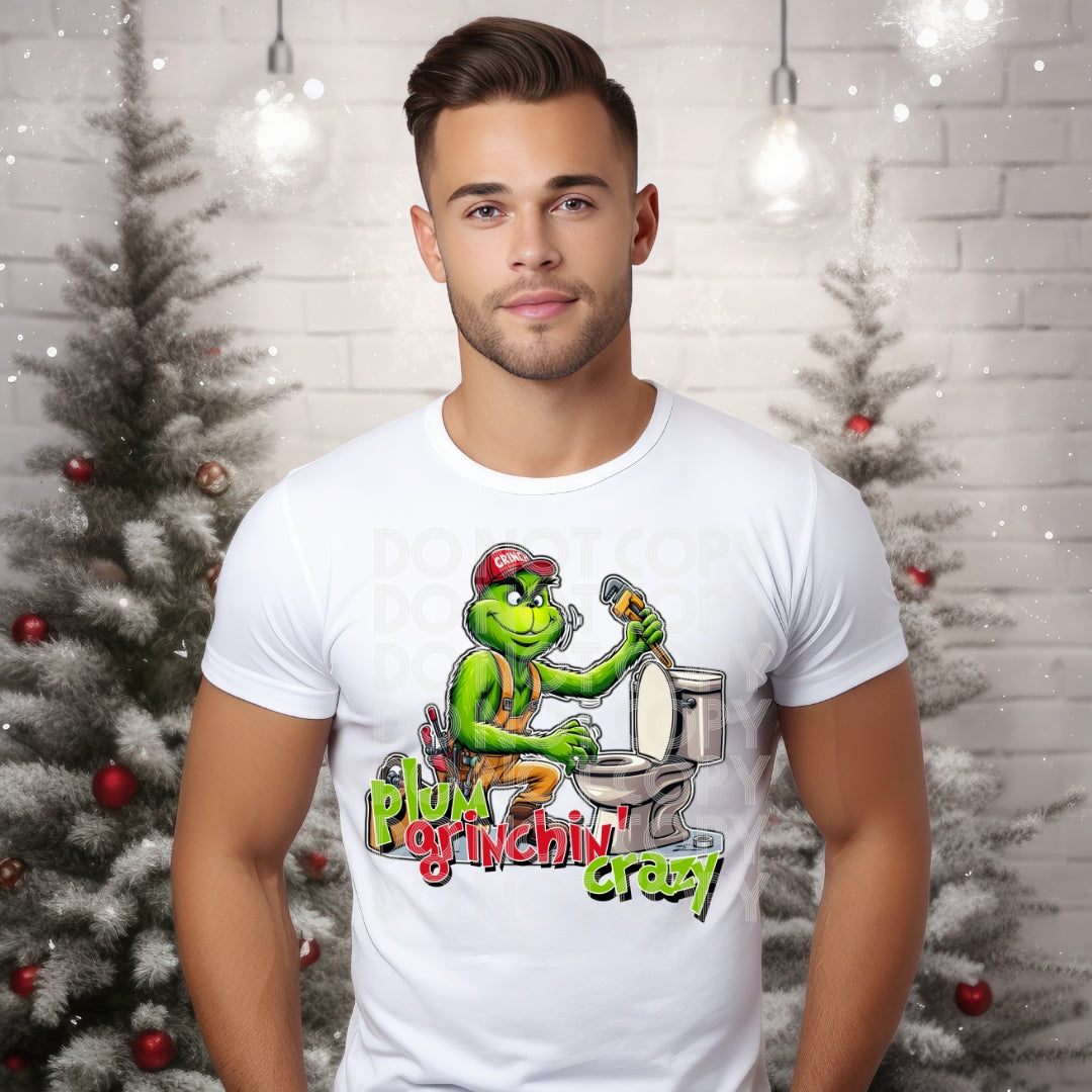 Plumber Grinch DTF Transfer