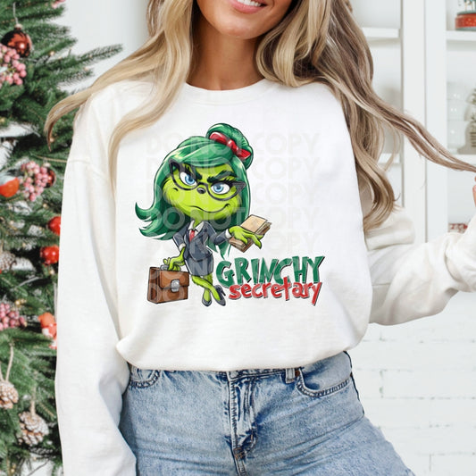 Secretary Grinch DTF Transfer