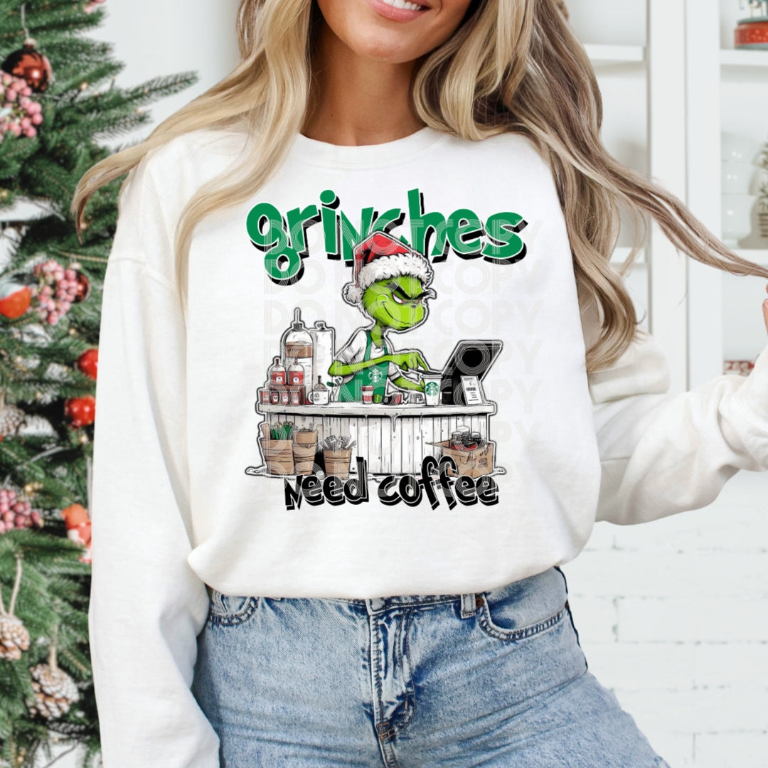 Starbucks Grinch DTF Transfer