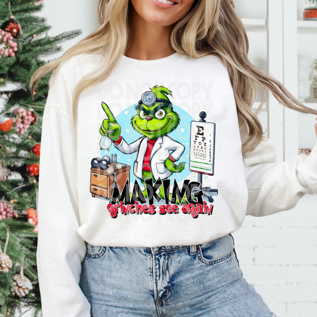 Eye Doctor Grinch DTF Transfer