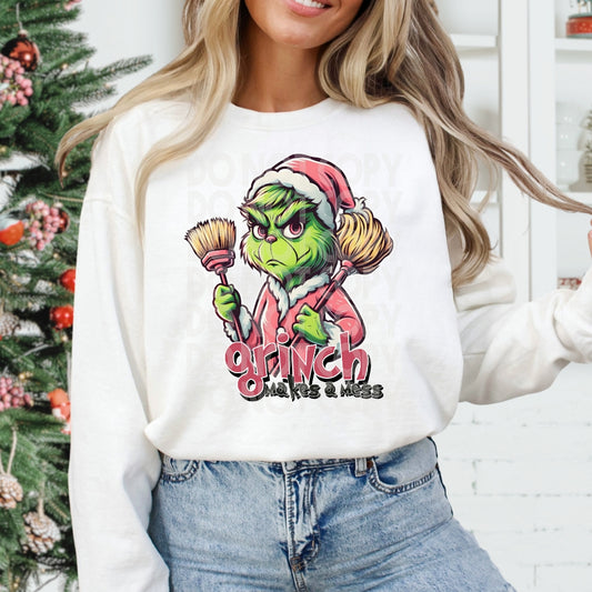 Housekeeper Grinch DTF Transfer