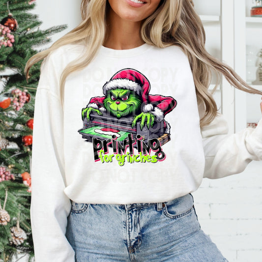 DTF Screen Printing Grinch DTF Transfer