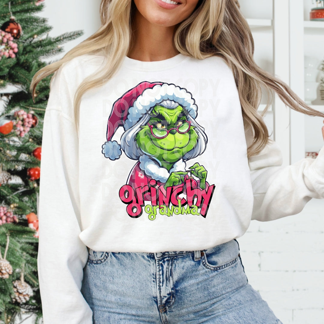 Grandma Grinch DTF Transfer