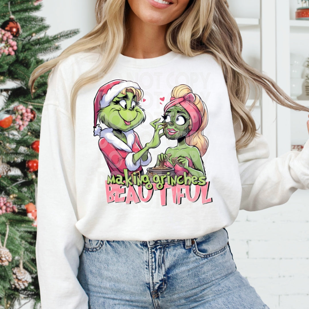 Facial Grinch DTF Transfer