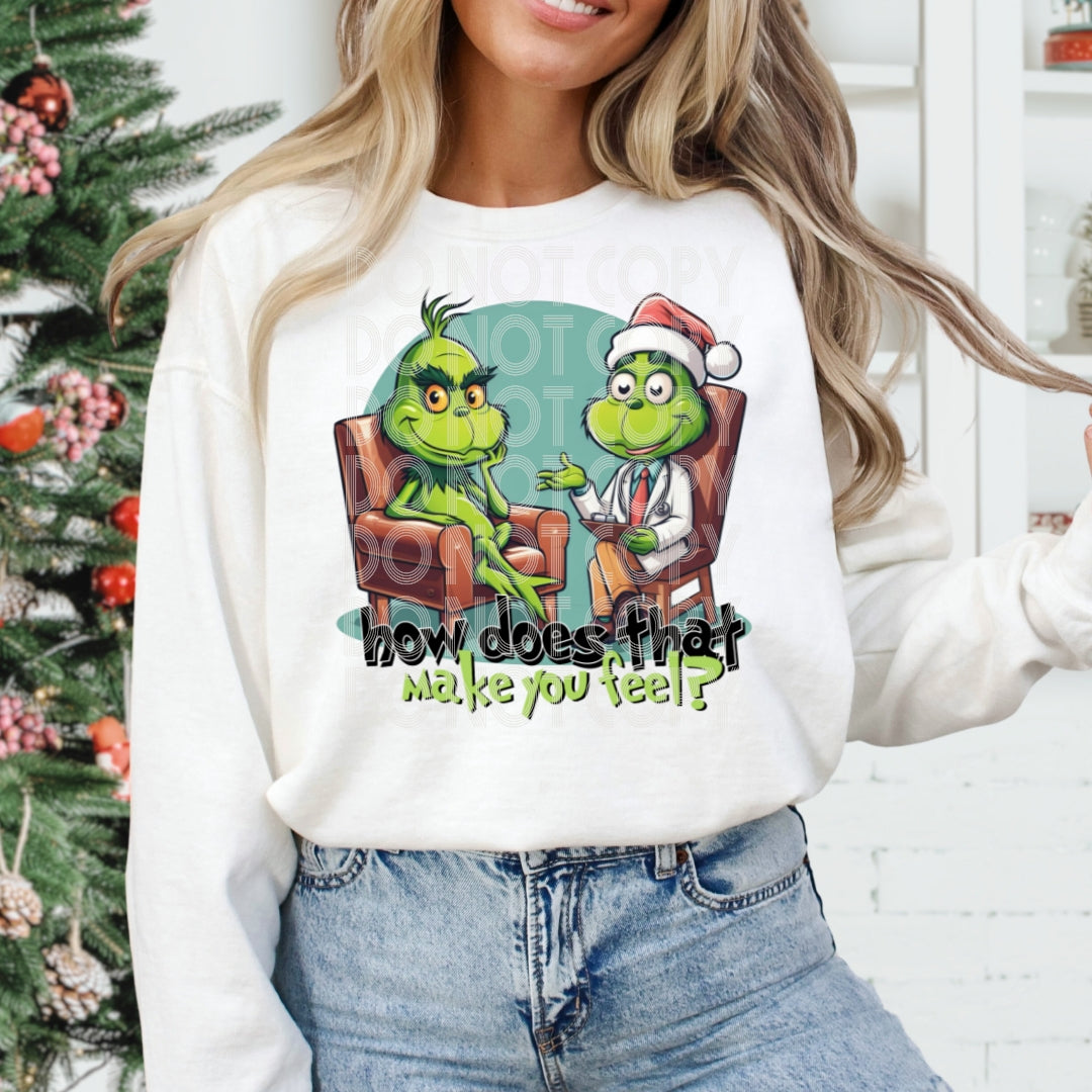 Psychiatrist Grinch DTF Transfer