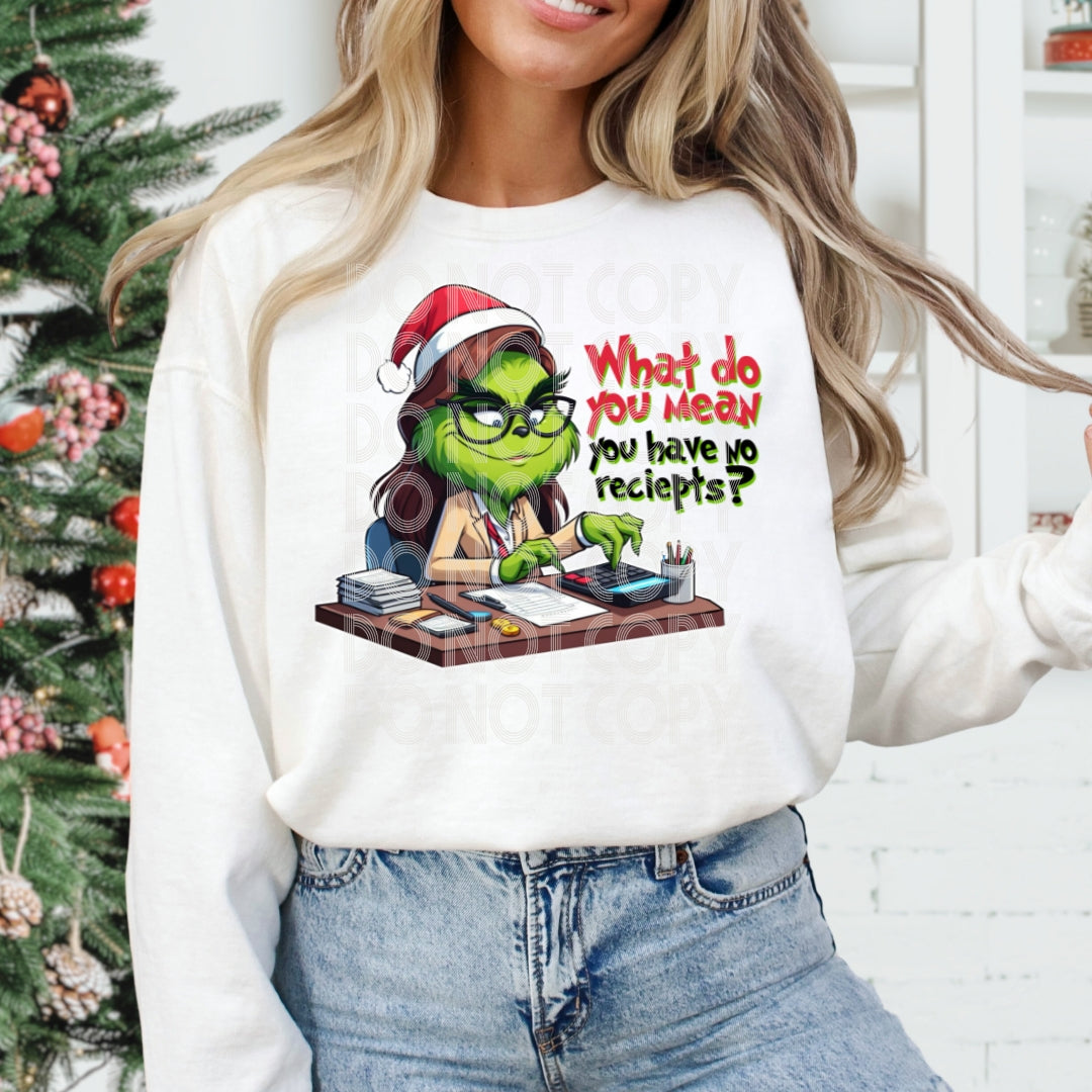 Accountant Grinch DTF Transfer