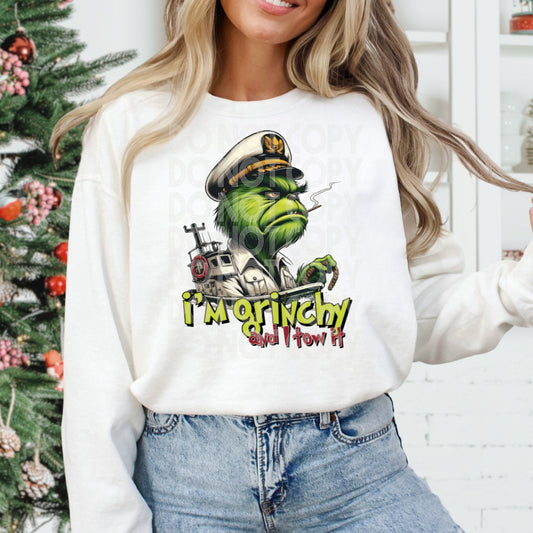 Tow Boat Grinch DTF Transfer