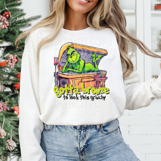 Tanning Grinch DTF Transfer