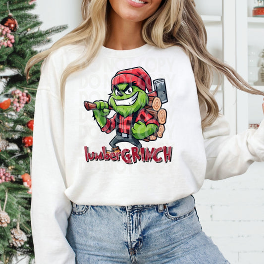 Lumber Jack Grinch DTF Transfer