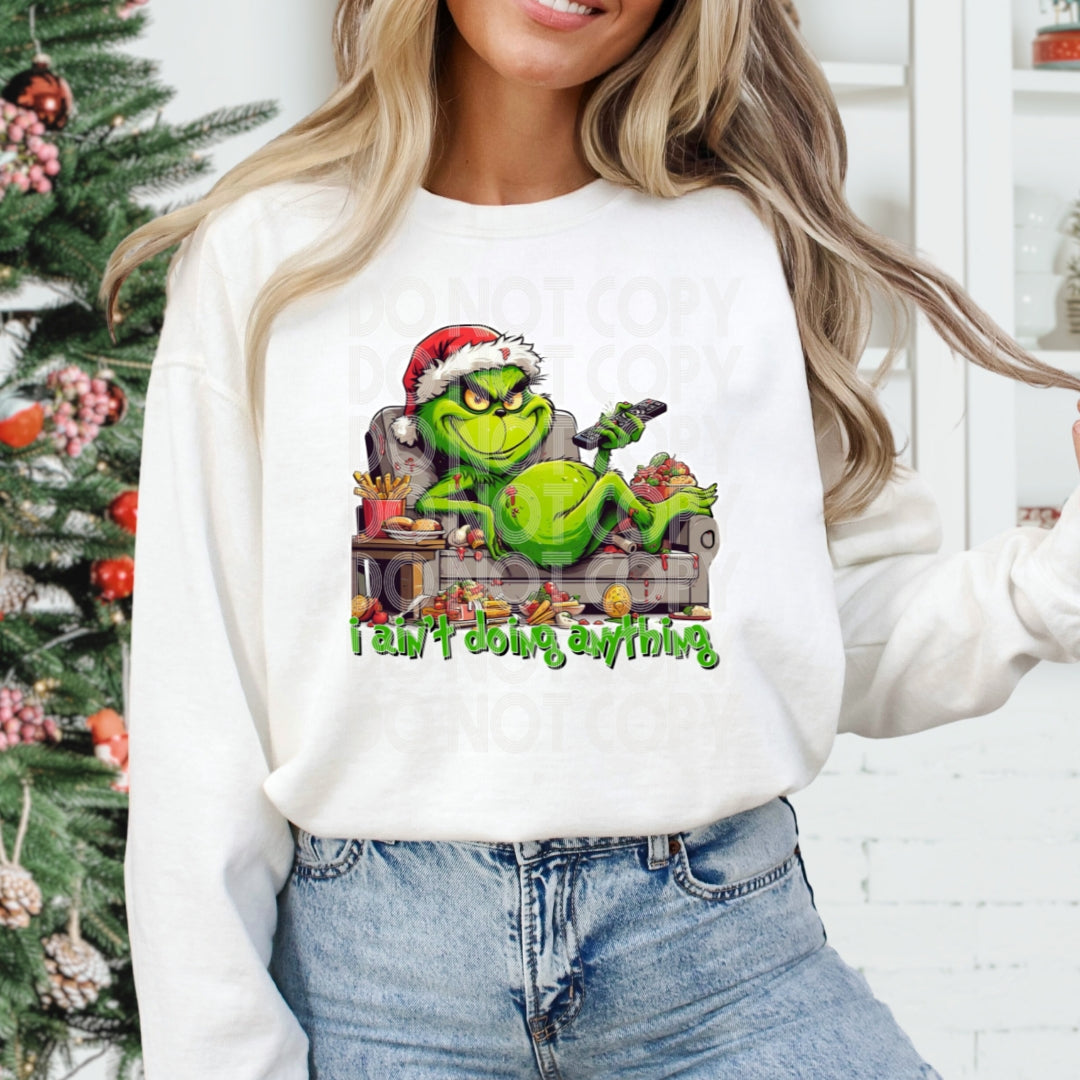 Couch Grinch DTF Transfer