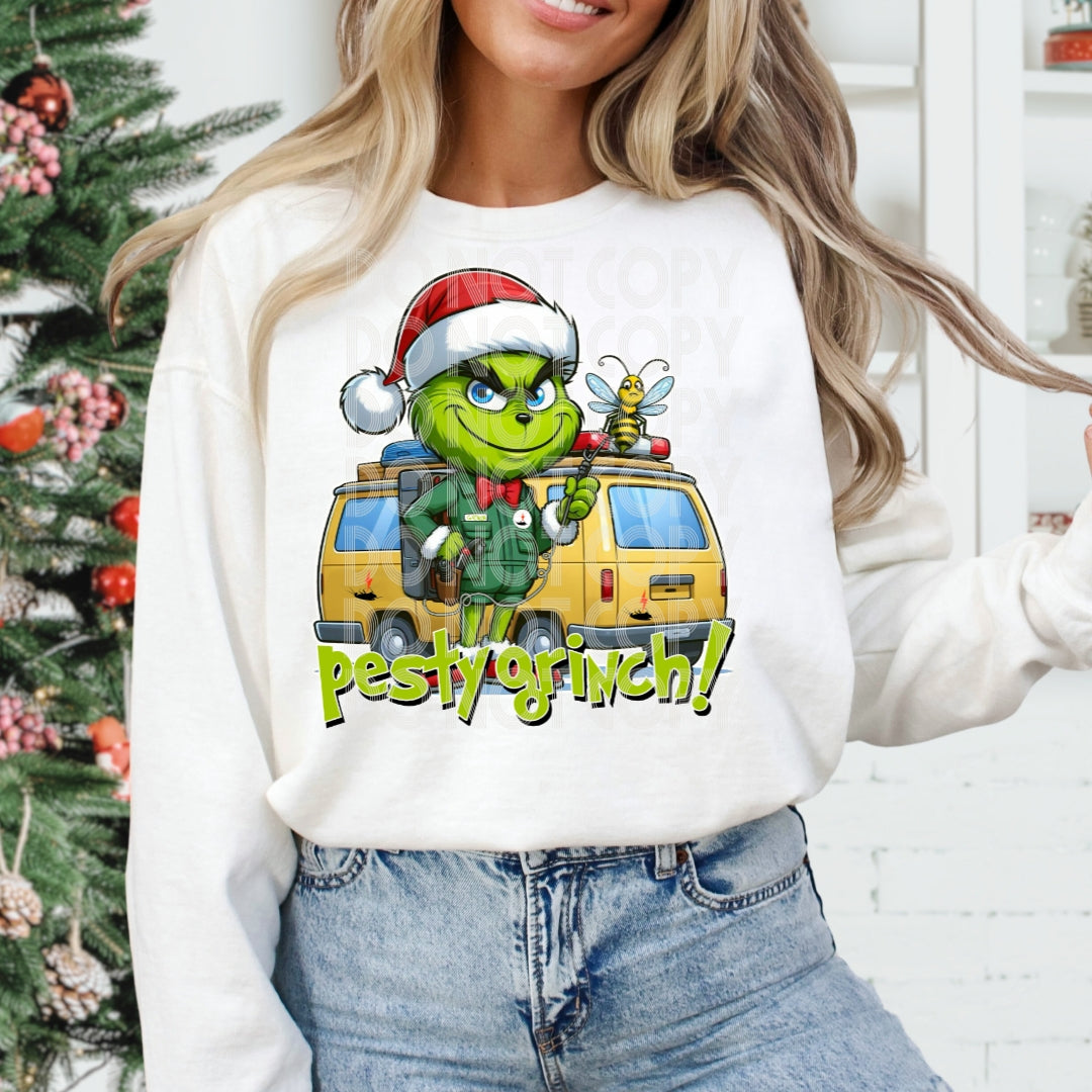 Pest Control Grinch DTF Transfer