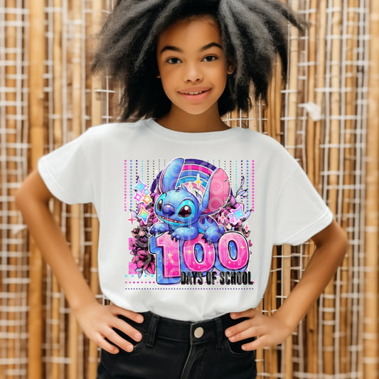 100 Days Of School Stitch DTF Transfer