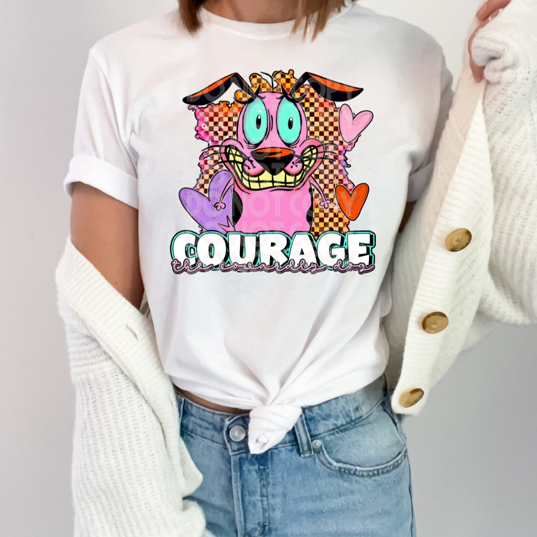 Courage The Cowardly Dog DTF Transfer