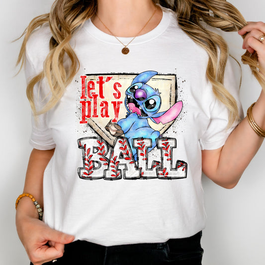 Let's Play Ball Stitch DTF Transfer