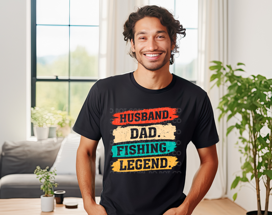 Husband. Dad. Fishing. Legend DTF Transfer