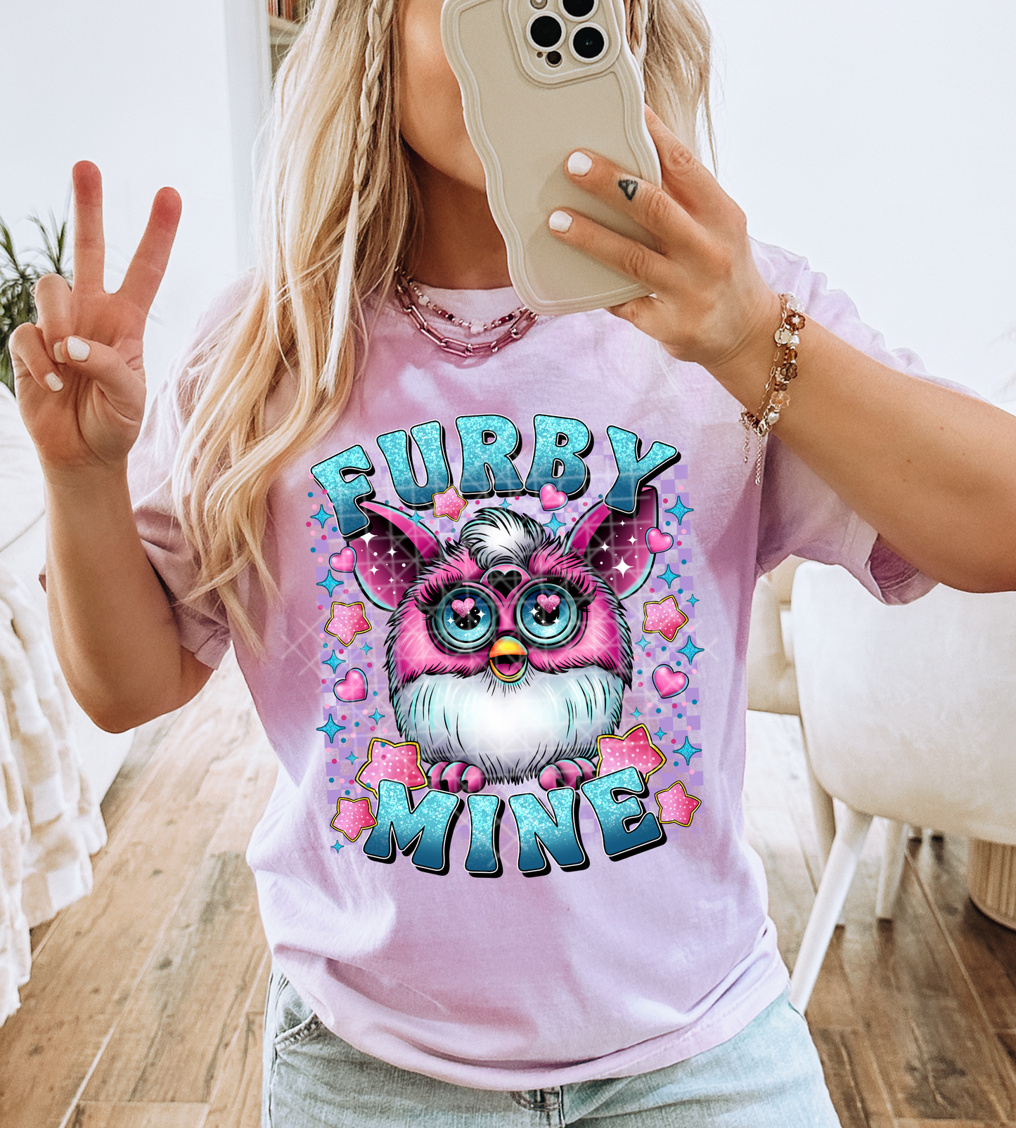 Furby Mine DTF Transfer (Sleeve must be purchased separately)