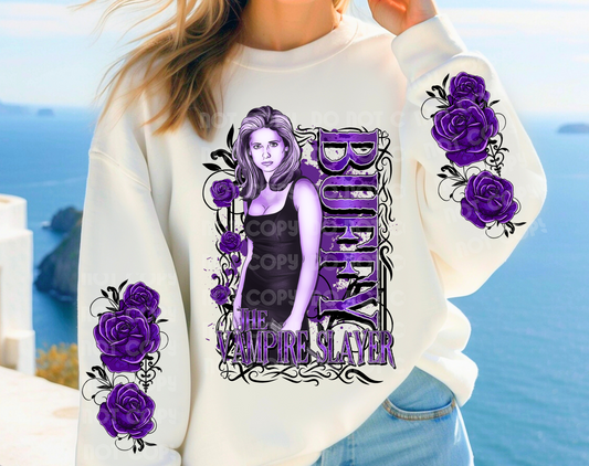 Buffy The Vampire Slayer Purple DTF Transfer (Sleeve must be purchased separately)