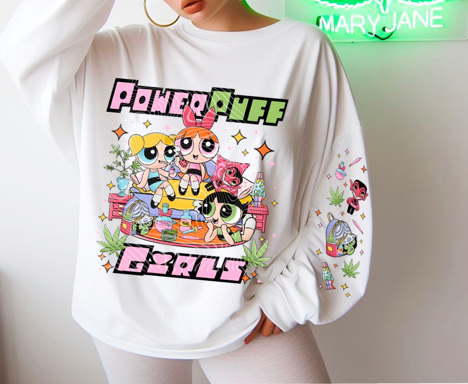 Power Puff Girls DTF Transfer (Sleeve must be purchased separately)